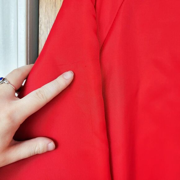 Vintage 90s Red High School Poms Pullover Hooded Jacket - Picture 5 of 8